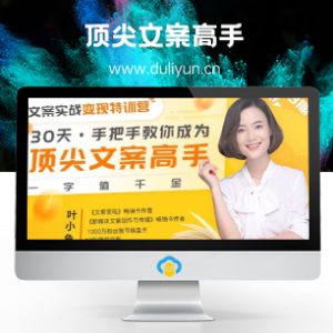 叶小鱼《文案实战变现特训营，30天手把手教你成为顶尖文案高手，一字值千金》